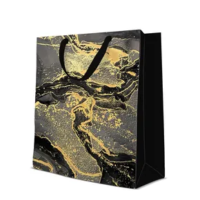 Geschenktasche premium groß - Marble 26,5x13x33,5 cm